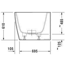 Акриловая ванна 180х80 см L Duravit DuraSquare 700427000000000
