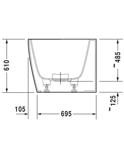 Акриловая ванна 180х80 см L Duravit DuraSquare 700427000000000