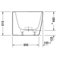 Акриловая ванна 180х80 см R Duravit DuraSquare 700428000000000
