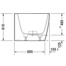 Акриловая ванна 180х80 см R Duravit DuraSquare 700428000000000
