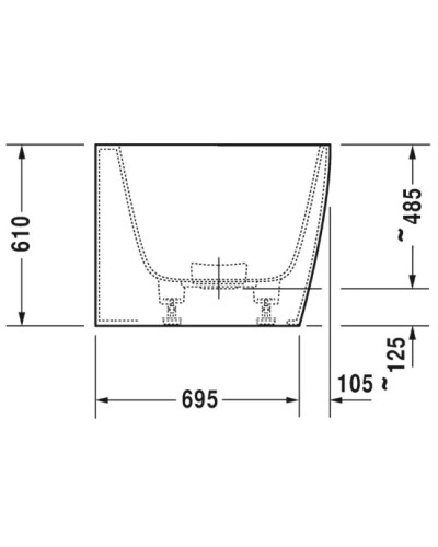 Акриловая ванна 180х80 см R Duravit DuraSquare 700428000000000