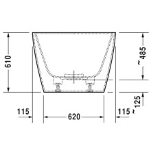Акриловая ванна 185х85 см Duravit DuraSquare 700430000000000