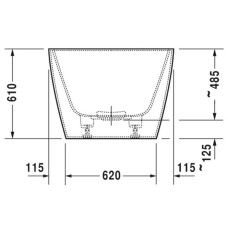 Акриловая ванна 185х85 см Duravit DuraSquare 700430000000000