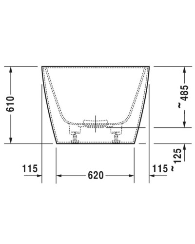 Акриловая ванна 185х85 см Duravit DuraSquare 700430000000000