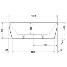 Акриловая ванна 185х85 см Duravit DuraSquare 700430000000000