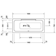 Акриловая ванна 160х70 см L Duravit DuraStyle 700292000000000