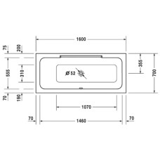 Акриловая ванна 160х70 см L Duravit DuraStyle 700292000000000