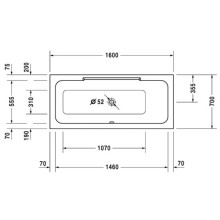 Акриловая ванна 160х70 см R Duravit DuraStyle 700293000000000