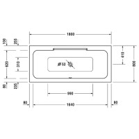 Акриловая ванна 180х80 см Duravit DuraStyle 700298000000000