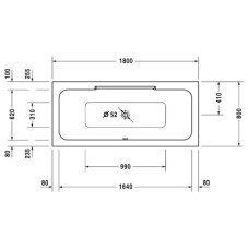 Акриловая ванна 180х80 см Duravit DuraStyle 700298000000000