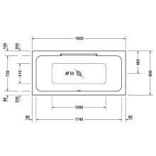 Акриловая ванна 190х90 см Duravit DuraStyle 700299000000000