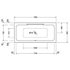 Акриловая ванна 190х90 см Duravit DuraStyle 700299000000000