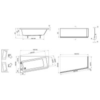 Акриловая ванна Ravak 10° 170x100 L C811000000 без гидромассажа