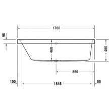 Акриловая ванна 170х70 см L Duravit Happy D.2 700310000000000