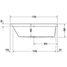 Акриловая ванна 170х75 см L Duravit Happy D.2 700312000000000
