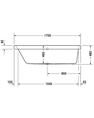 Акриловая ванна 170х75 см L Duravit Happy D.2 700312000000000