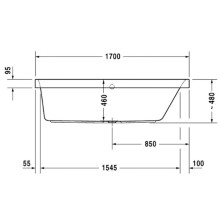 Акриловая ванна 170х75 см R Duravit Happy D.2 700313000000000