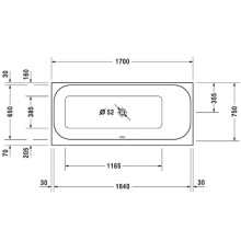 Акриловая ванна 170х75 см R Duravit Happy D.2 700313000000000