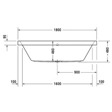 Акриловая ванна 180х80 см Duravit Happy D.2 700314000000000