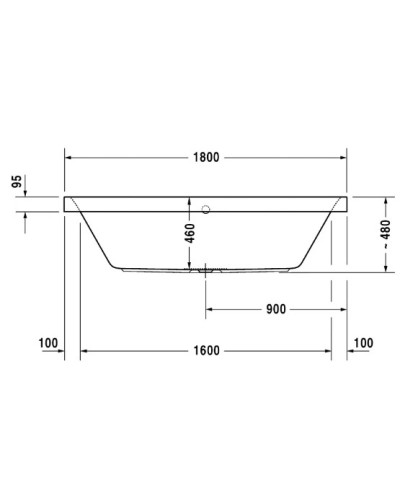 Акриловая ванна 180х80 см Duravit Happy D.2 700314000000000
