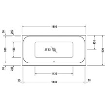 Акриловая ванна 190х90 см Duravit Happy D.2 700315000000000