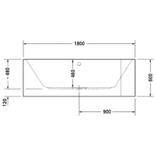 Акриловая ванна 180х80 см L Duravit Happy D.2 700316000000000