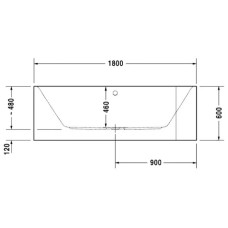 Акриловая ванна 180х80 см L Duravit Happy D.2 700316000000000