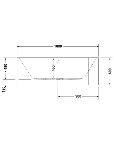 Акриловая ванна 180х80 см L Duravit Happy D.2 700316000000000