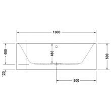 Акриловая ванна 180х80 см R Duravit Happy D.2 700317000000000