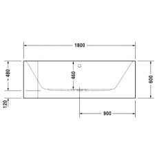 Акриловая ванна 180х80 см R Duravit Happy D.2 700317000000000