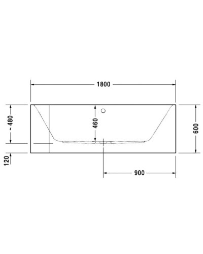 Акриловая ванна 180х80 см R Duravit Happy D.2 700317000000000