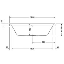 Акриловая ванна 180х80 см Duravit Happy D.2 700320000000000