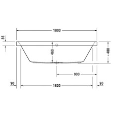 Акриловая ванна 180х80 см Duravit Happy D.2 700320000000000