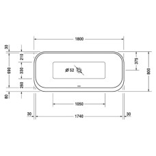Акриловая ванна 180х80 см Duravit Happy D.2 700320000000000