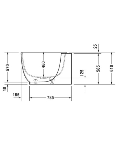 Акриловая ванна 185х95 см L Duravit Luv 700431000000000