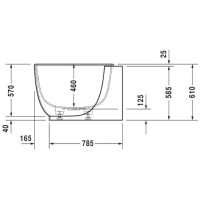 Акриловая ванна 185х95 см Duravit Luv 700433000000000