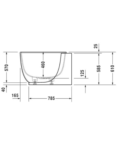 Акриловая ванна 185х95 см Duravit Luv 700433000000000