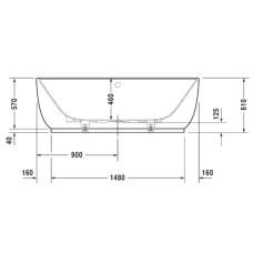 Акриловая ванна 185х95 см Duravit Luv 700433000000000