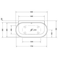Акриловая ванна 185х95 см Duravit Luv 700433000000000
