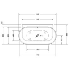 Акриловая ванна 185х95 см Duravit Luv 700433000000000