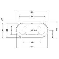 Акриловая ванна 185х95 см Duravit Luv 700433000000000