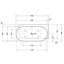 Акриловая ванна 185х95 см R Duravit Luv 700432000000000