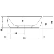 Акриловая ванна 180х85 см Duravit Luv 700434000000000