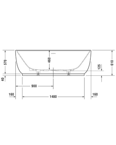 Акриловая ванна 180х85 см Duravit Luv 700434000000000