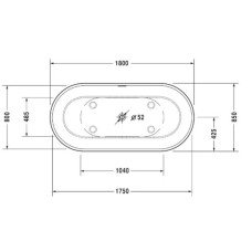 Акриловая ванна 180х85 см Duravit Luv 700434000000000
