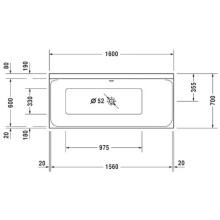 Акриловая ванна 160х70 см R Duravit P3 Comforts 700372000000000