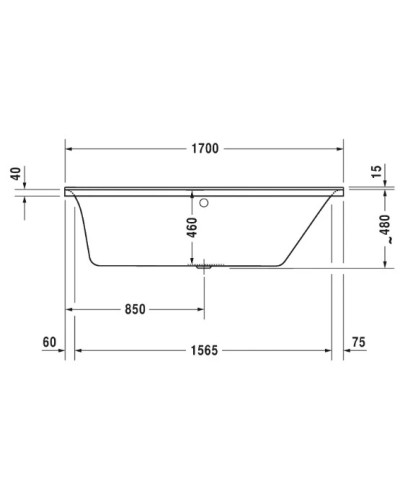 Акриловая ванна 170х70 см R Duravit P3 Comforts 700374000000000