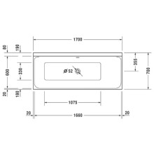 Акриловая ванна 170х70 см R Duravit P3 Comforts 700374000000000