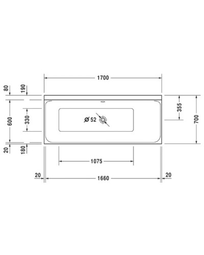 Акриловая ванна 170х70 см R Duravit P3 Comforts 700374000000000