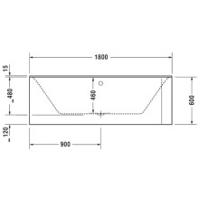 Акриловая ванна 180х80 см L Duravit P3 Comforts 700379000000000
